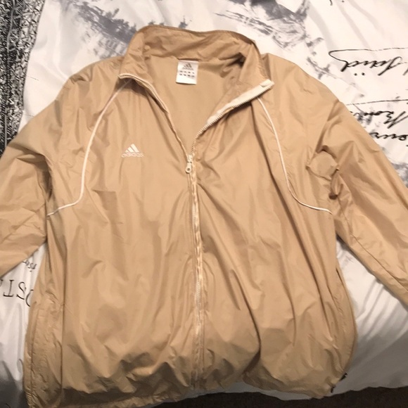 beige adidas jacket